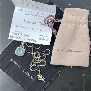 Albion® Pendant with Blue Topaz and Diamonds, 11mm